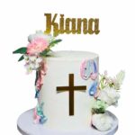 Flowers Baptism Cake