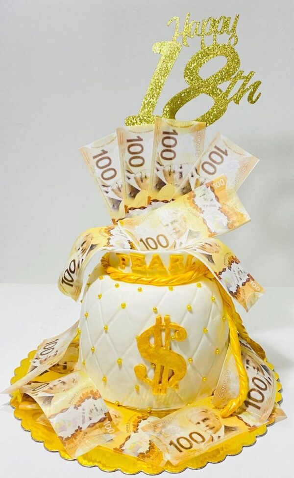 Money Bag fondant Cake