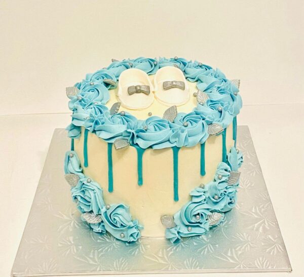 Shoe & Drip Baptism Cake